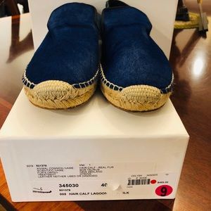 Céline pony hair slides/espadrille
